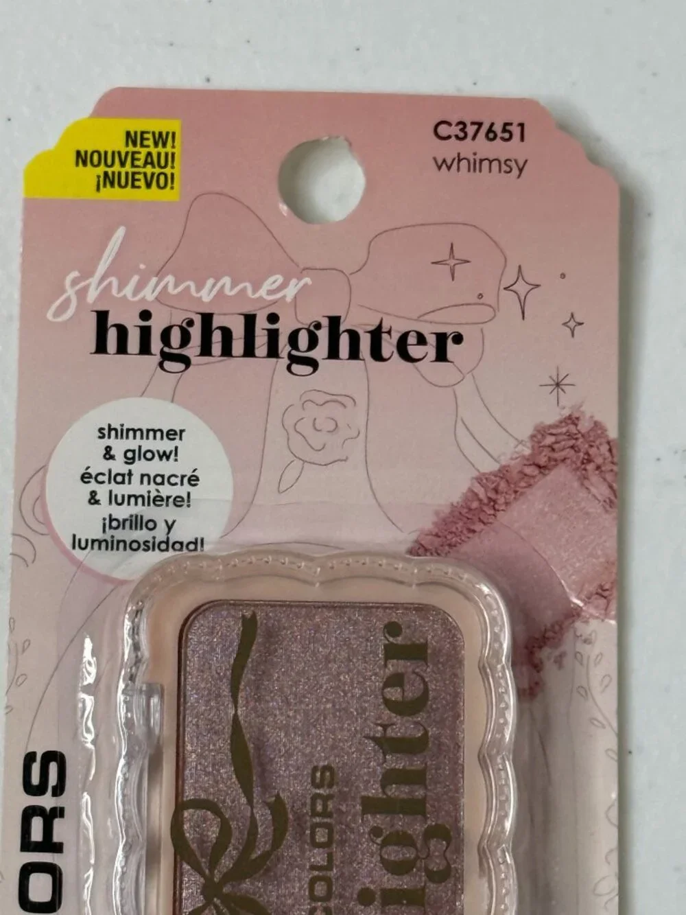 L.A. Colors Shimmer Highlighter Whimsy C37651 Pressed Powder Glow New